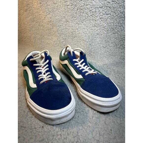 VANS Old Skool Yacht Club M5 W6.5 Color Block Suede Canvas Lace Up Off The Wall - Picture 6 of 11